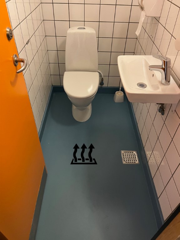 pu gulv med gulvarme under